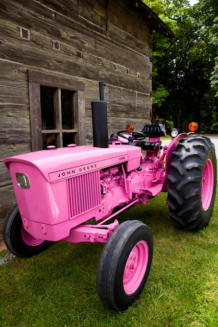 pink john deere tractor